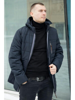 Куртка мужская на весну/осень модель KM-6 в темно-синем цвете от бренда