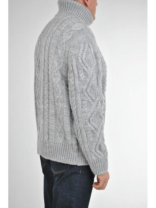 Зимний теплый мужской свитер серый — изображение 4