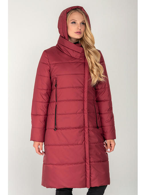 Демисезонное пальто-куртка красного цвета — изображение 4