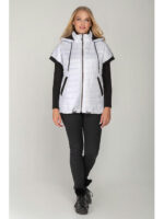 Женский стеганный жилет белого цвета