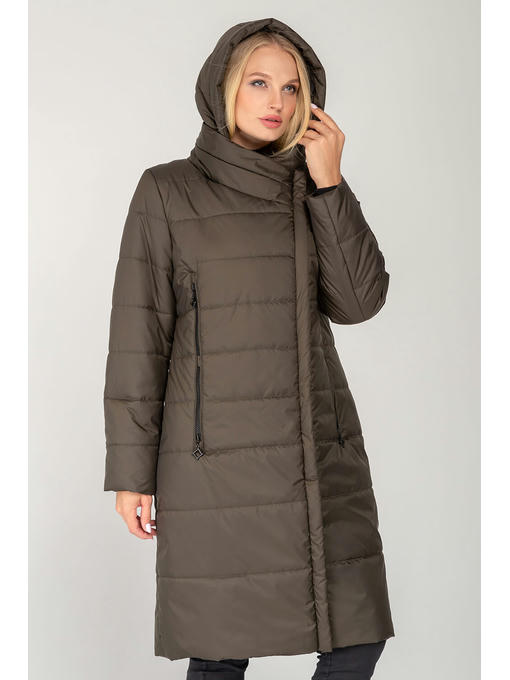 Пальто-куртка осень / весна цвета хаки — изображение 3