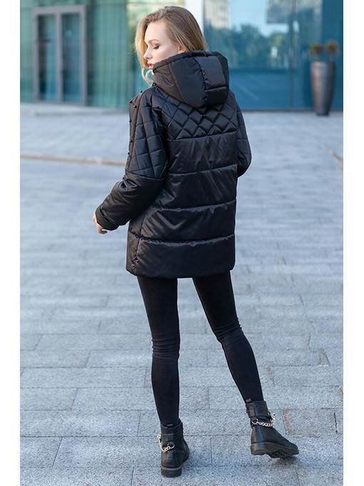 Куртка черная демисезонная женская в размерах 46-54 — изображение 7