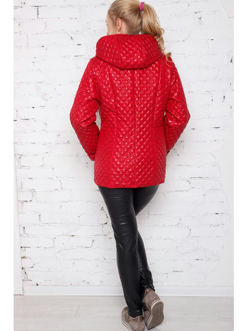 Красная женская куртка осень-весна — изображение 5