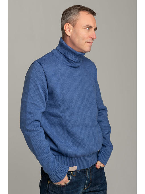 Стильный свитер с высоким горлом Поло в цвете