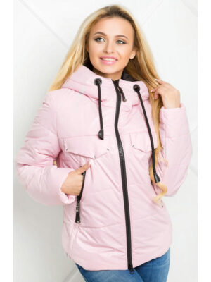 Розовая молодежная демисезонная куртка