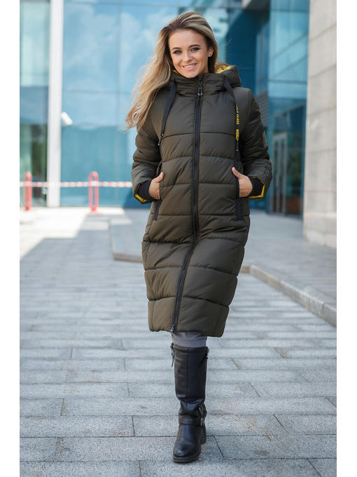 Пальто на осень / зиму в цвете хаки