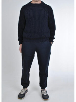 Мужской теплый вязанный костюм Фернандо темно-синий