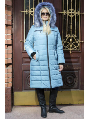 Женское пуховое пальто в цвете брокард на зиму