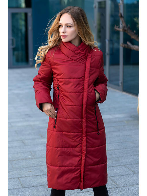 Демисезонное пальто-куртка красного цвета — изображение 8