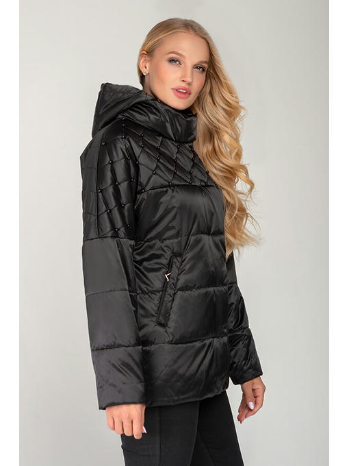 Куртка черная демисезонная женская в размерах 46-54 — изображение 3