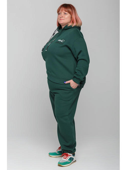 Спортивный костюм с худи зеленого цвета — изображение 7