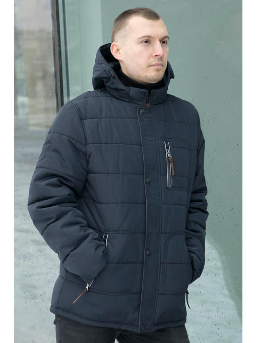 Куртка мужская на весну/осень модель KM-6 в темно-синем цвете от бренда — изображение 4