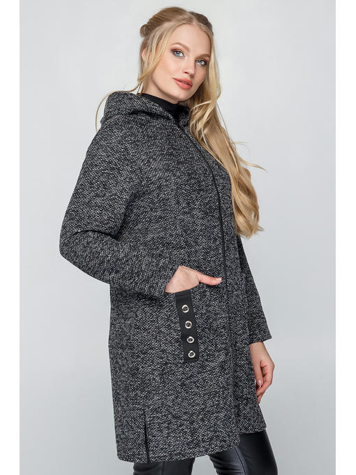 Кардиган женский трикотажный темно-серый — изображение 3