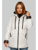 Белая куртка на сезон весна / осень больших размеров