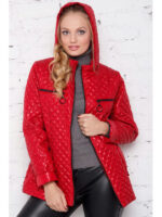 Красная женская куртка осень-весна