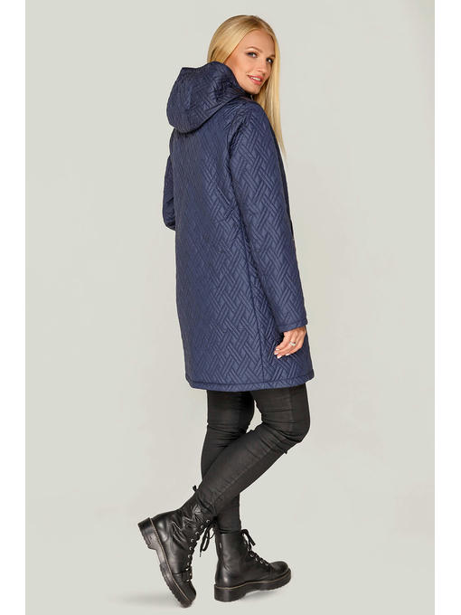 Синяя женская куртка демисезон, стеганая из новой коллекции — изображение 5