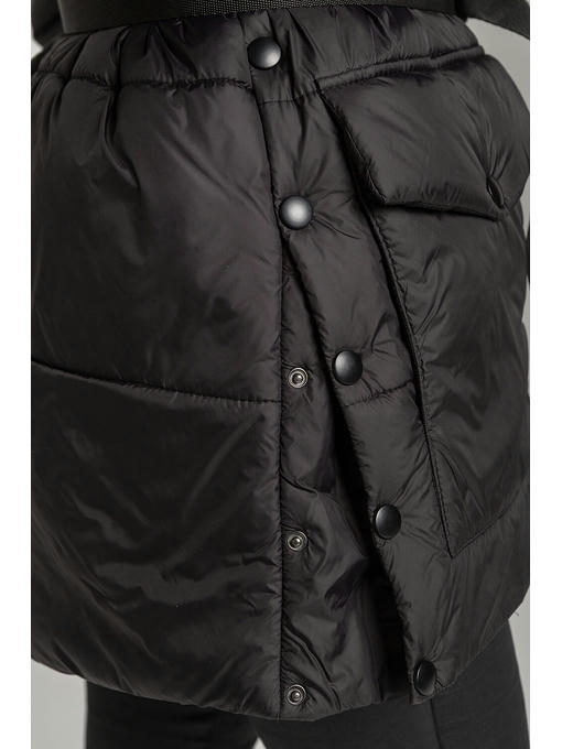 Демисезонная женская куртка еврозима черная матовая, 46-56 р — изображение 6