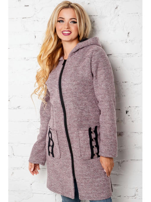 Женский кардиган трикотажный в розовом оттенке — изображение 2