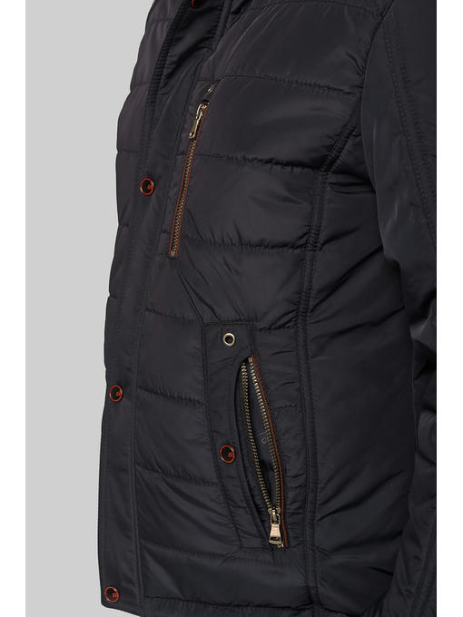 Практичная мужская демисезонная куртка синего цвета на каждый день — изображение 4