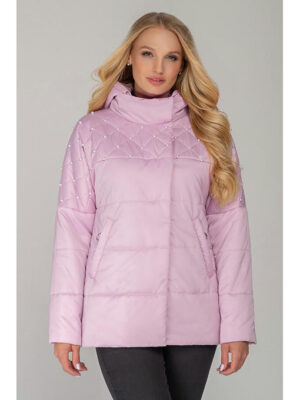 Куртка розовая демисезонная в размерах 46-54