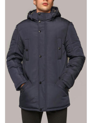 Мужская куртка темно-синяя зимняя 50-64