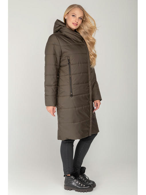 Пальто-куртка осень / весна цвета хаки — изображение 2