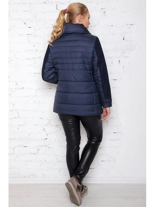 Куртка темно-синяя демисезонная с потайным капюшоном — изображение 4