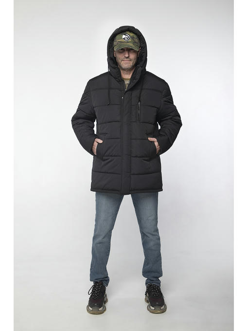 Стильная мужская зимняя куртка черного цвета — изображение 6