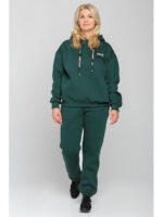 Спортивный костюм с худи зеленого цвета