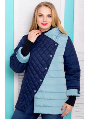 Куртка демисезонная сине-голубая на кнопках