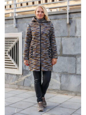 Кардиган женский твидовой расцветки на трикотажной основе демисезон