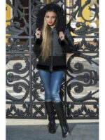 Зимняя женская куртка с меховыми вставками