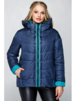 Короткая куртка с отделкой мятной отделкой на весну / осень