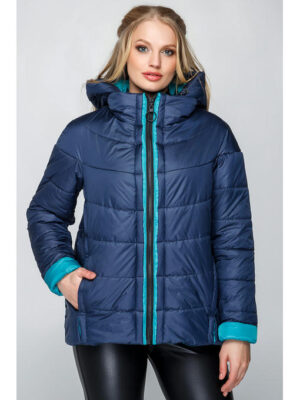 Короткая куртка с отделкой мятной отделкой на весну / осень