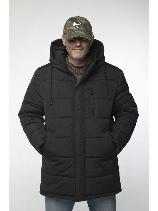 Стильная мужская зимняя куртка черного цвета