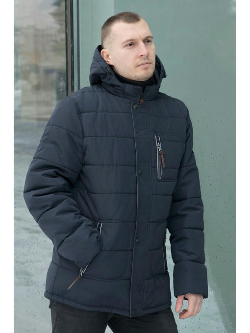 Куртка мужская на весну/осень модель KM-6 в темно-синем цвете от бренда — изображение 3