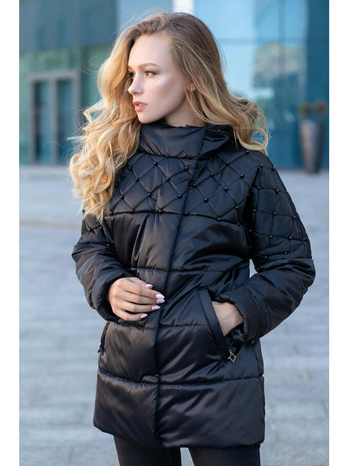 Куртка черная демисезонная женская в размерах 46-54 — изображение 5