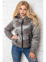 Модная женская куртка на весну, осень в цвете стали