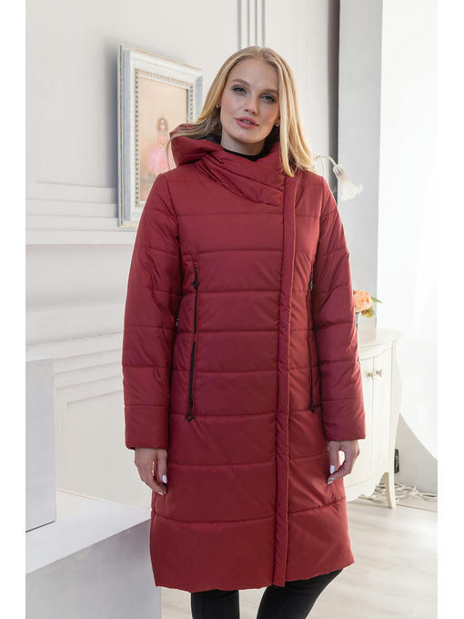 Демисезонное пальто-куртка красного цвета — изображение 5