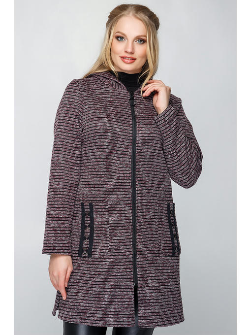 Кардиган женский трикотажный темно-розовый — изображение 4