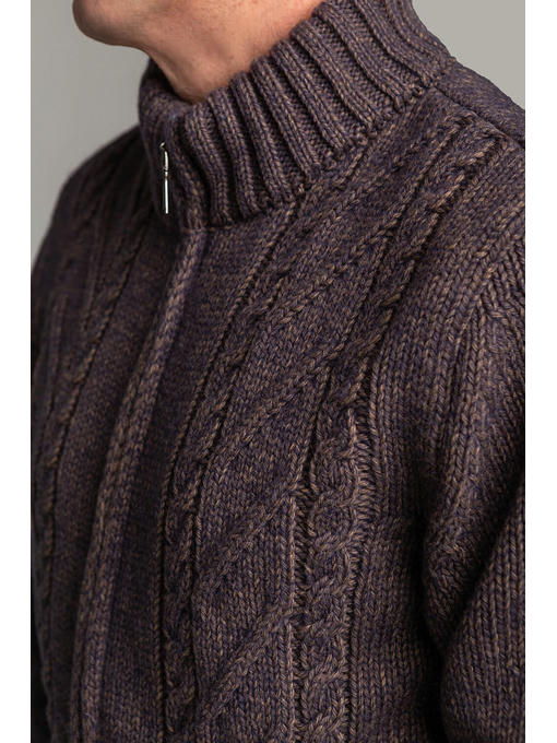 Стильная шерстяная мужская кофта фиолетовая — изображение 3