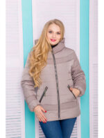 Куртка женская Майа бежевого цвета с капюшоном