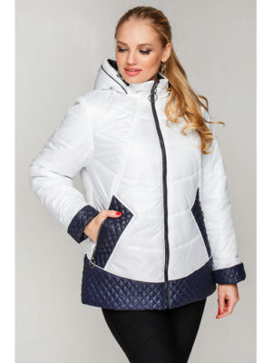Женская куртка на сезон весна/осень белого цвета на сайте производителя