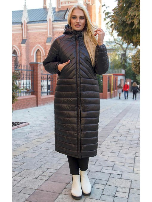 Молодежное модное демисезонное пальто в стиле оверсайз черного цвета — изображение 5