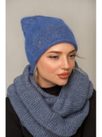 Женская шапка Лина на осень / весну в цвете деним