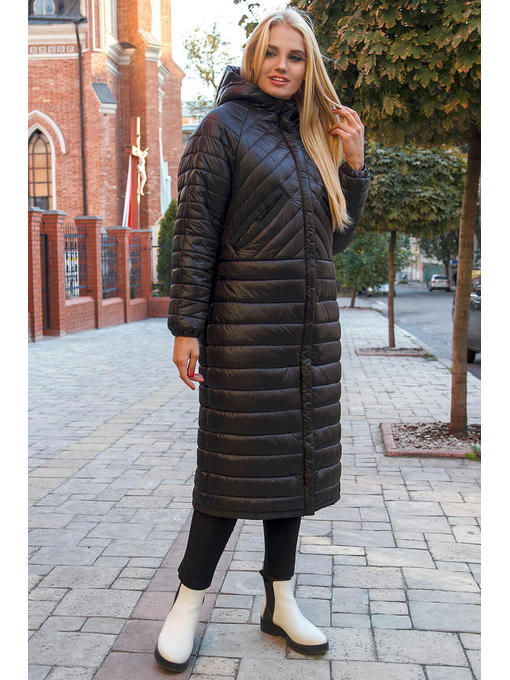 Молодежное модное демисезонное пальто в стиле оверсайз черного цвета