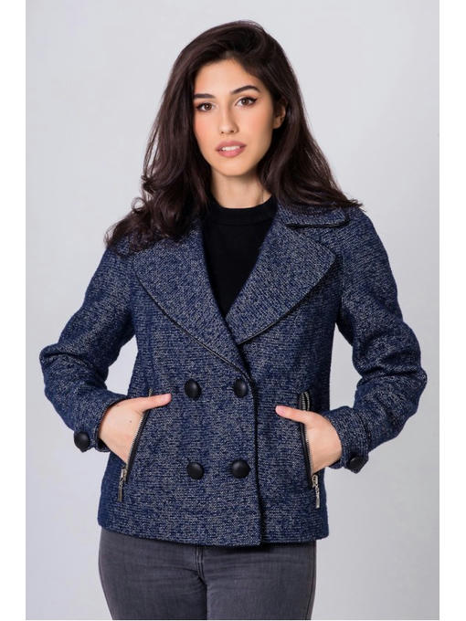 Пиджак из твида синий — изображение 2