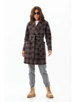 Осеннее пальто коричневое