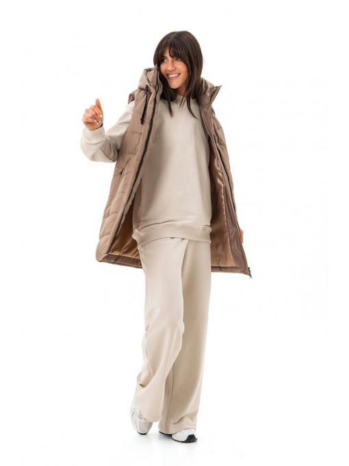 Удлиненная жилетка капучино — изображение 3