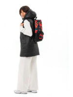 Городской рюкзак с принтом черный мак